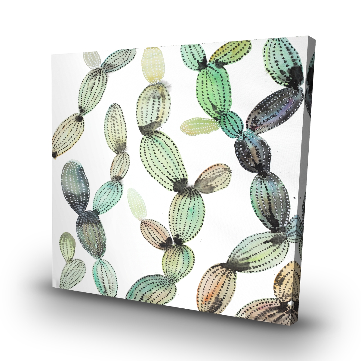 C1RC3232AA9W8S 32 x 32 in. Cactus Pattern Canvas - Floral Botanical Home Decor Art