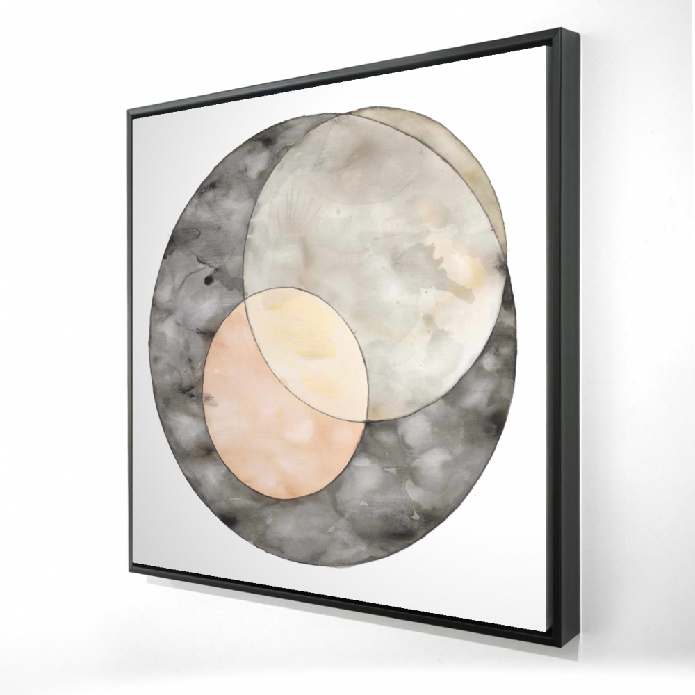 2081-3636-AB99 36 x 36 in. Interlocking - Abstract Livingroom Framed Canvas Home Decor