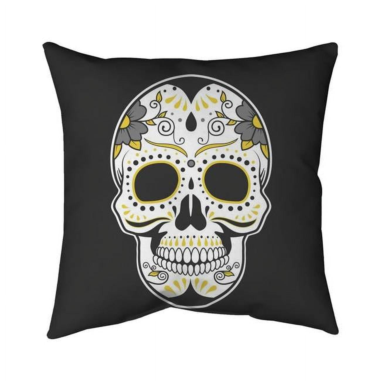 18 x 18 in. Mexican Sugar Skull Art-Double Sided Print Indoor Pillow