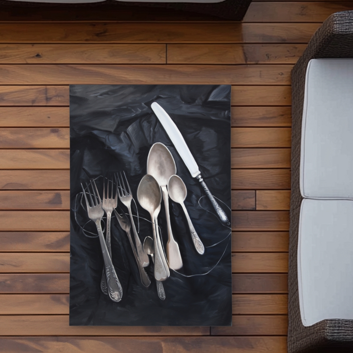 C1ROAR23YWQEXY 2 x 3 ft. Vintage Cutlery Rug - Still Life Livingroom Outdoor Decor - Rectangle