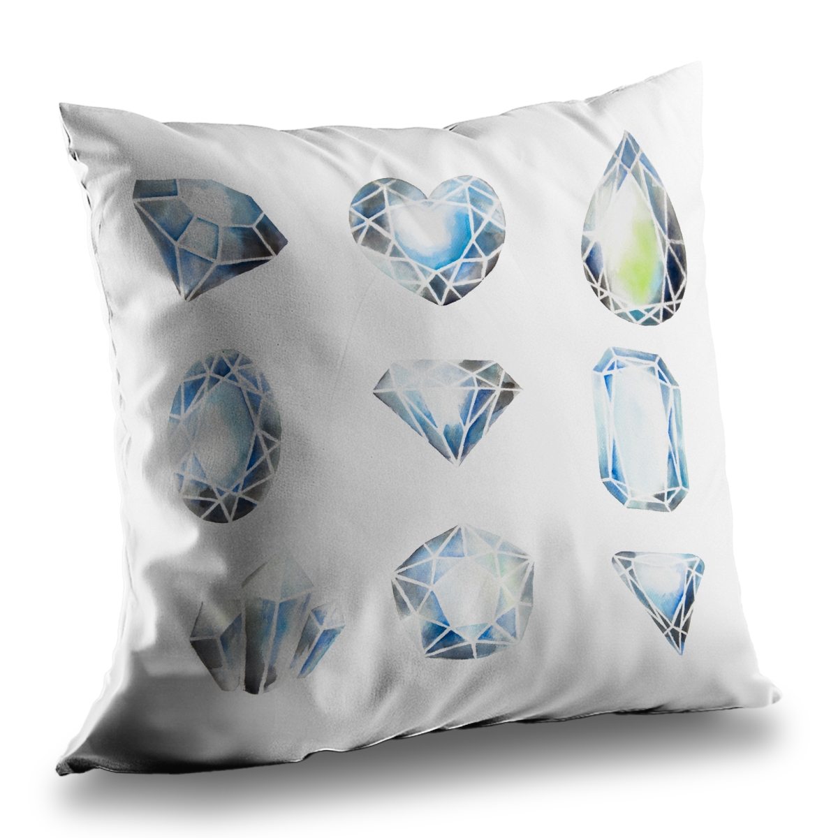 C1PC14149OJ5IU 14 x 14 in. Crystals Illustrative Bathroom Poly Twill Throw - Home Decor