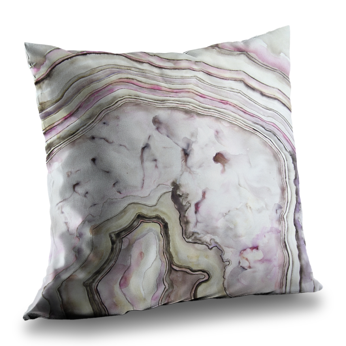 C1PC1414DF5BTI 14 x 14 in. Agate Livingroom Abstract Poly Twill Throw - Home Decor Accent