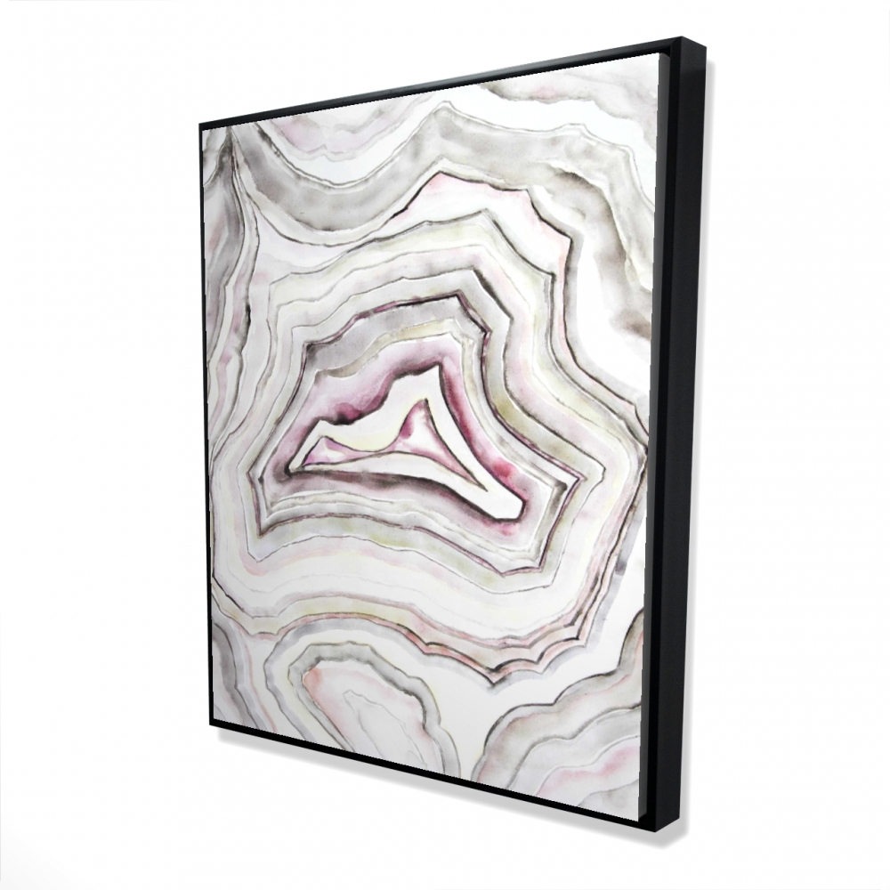 2081-6048-MN3 48 x 60 in. Geode - Pink Office Framed Canvas for Stylish Home Decor