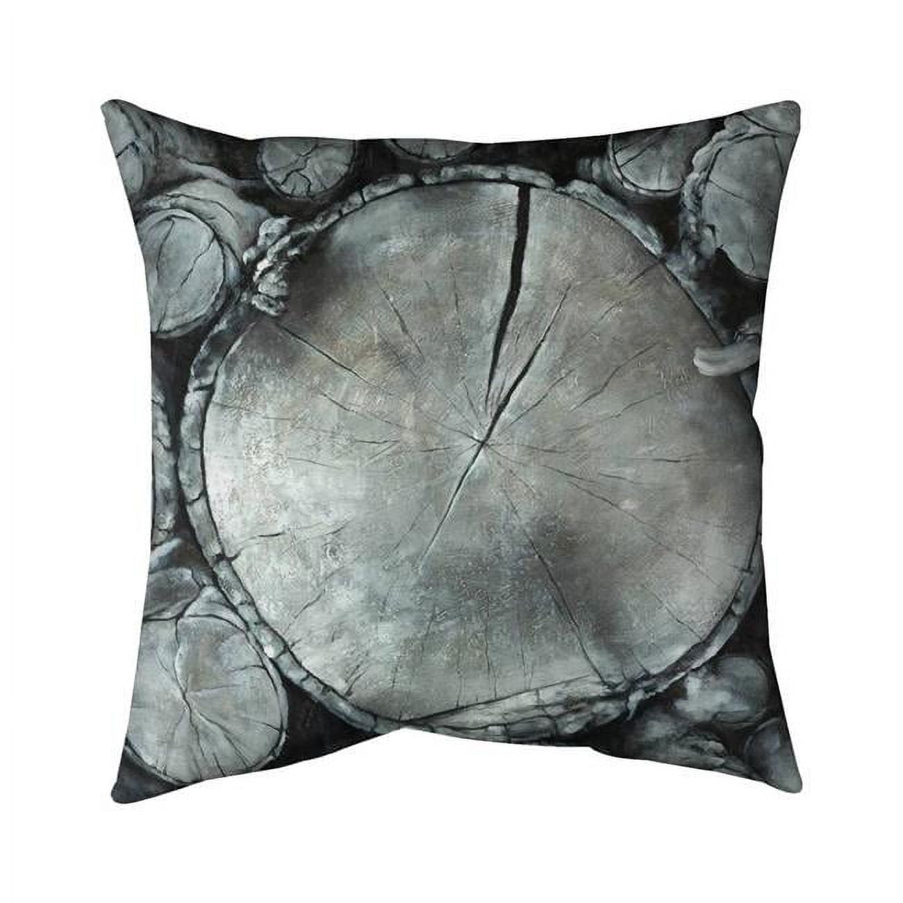 18 x 18 in. Stacked Wood Logs-Double Sided Print Indoor Pillow