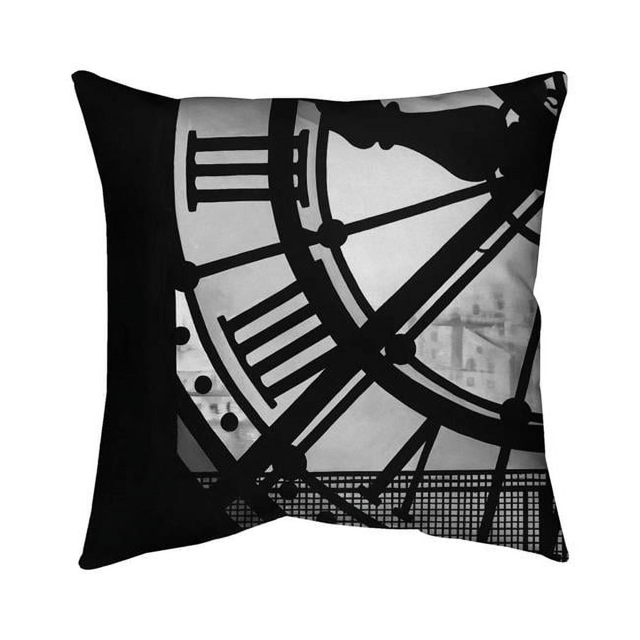 18 x 18 in. Clock At The Orsay Museum-Double Sided Print Indoor Pillow