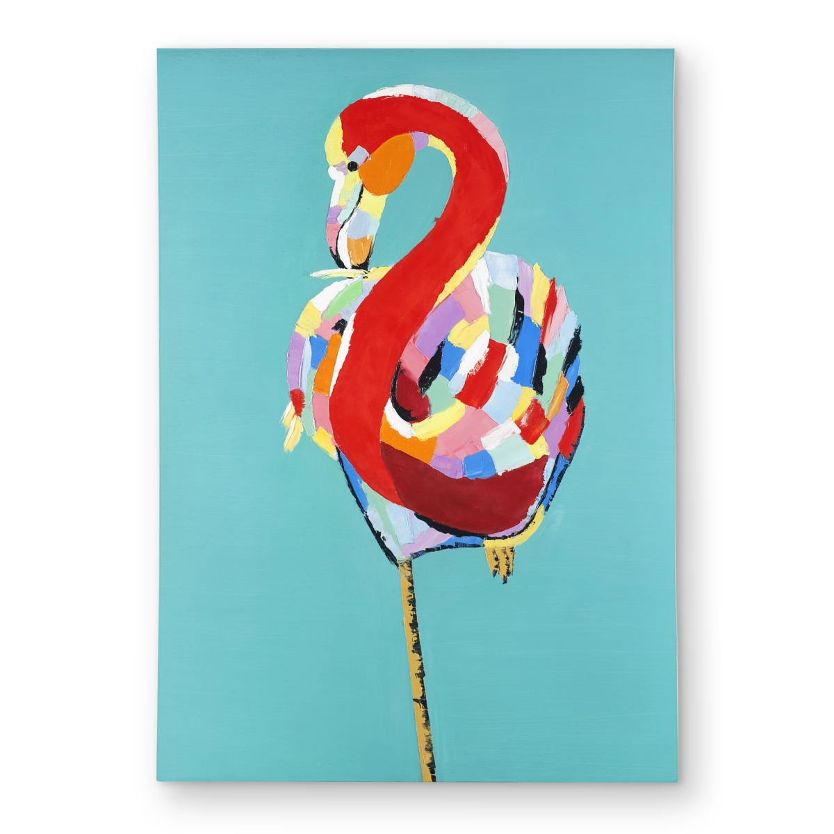 C1ROAR57EZGNL1 5 x 7 ft. Colorful Flamingo Bird Bedroom Outdoor Area Rug - Home Decor - Rectangle