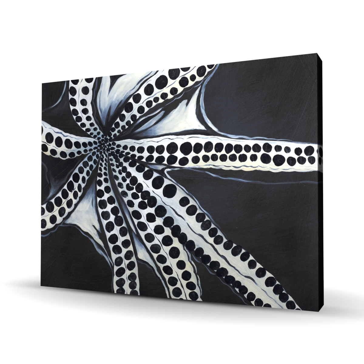 C1RC3648OV6ZNQ 36 x 48 in. Large Octopus Tentacle - Black Canvas Home Decor Art