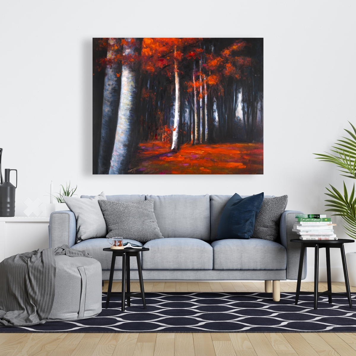 C1RC4860DM7FA7 48 x 60 in. Mysterious Forest Canvas - Contemporary Office Home Decor