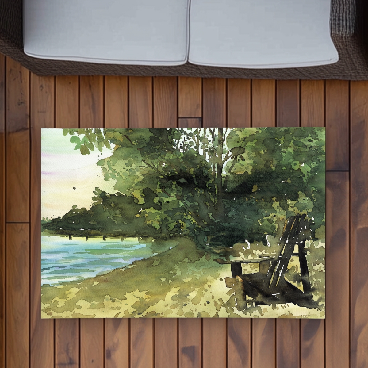 C1ROAR239RZCEJ 2 x 3 ft. Day At the Lake - Bedroom Coastal Outdoor Area Rug for Home Decor - Rectangle