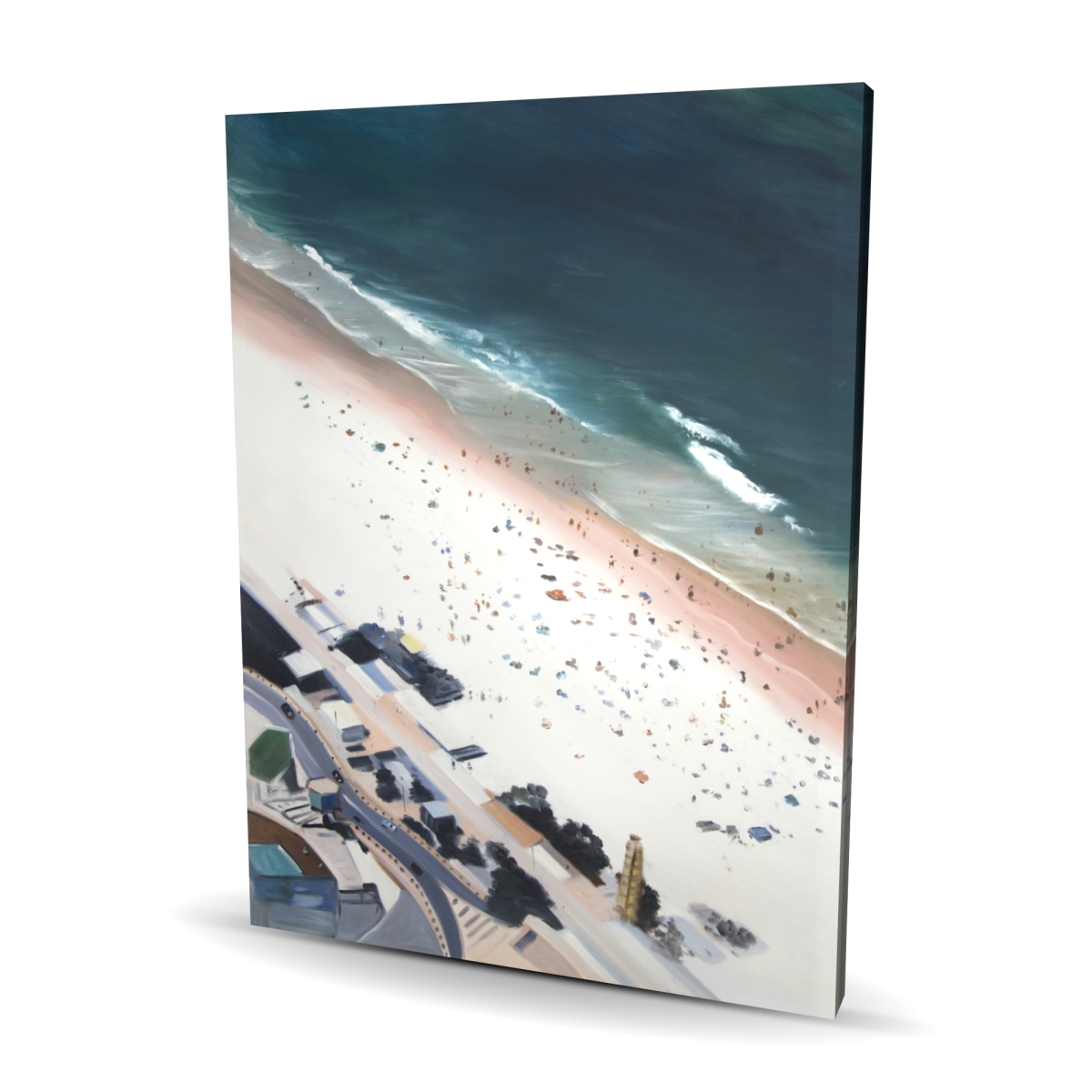 C1RC3648D7OZ0E 36 x 48 in. Hot Day At the Beach - Coastal Satellite View Canvas Decor