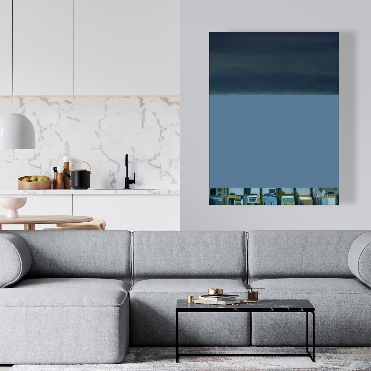C1RC3648EKQWQZ 36 x 48 in. Birds Eye View of Beach - Coastal Canvas for Home Decor