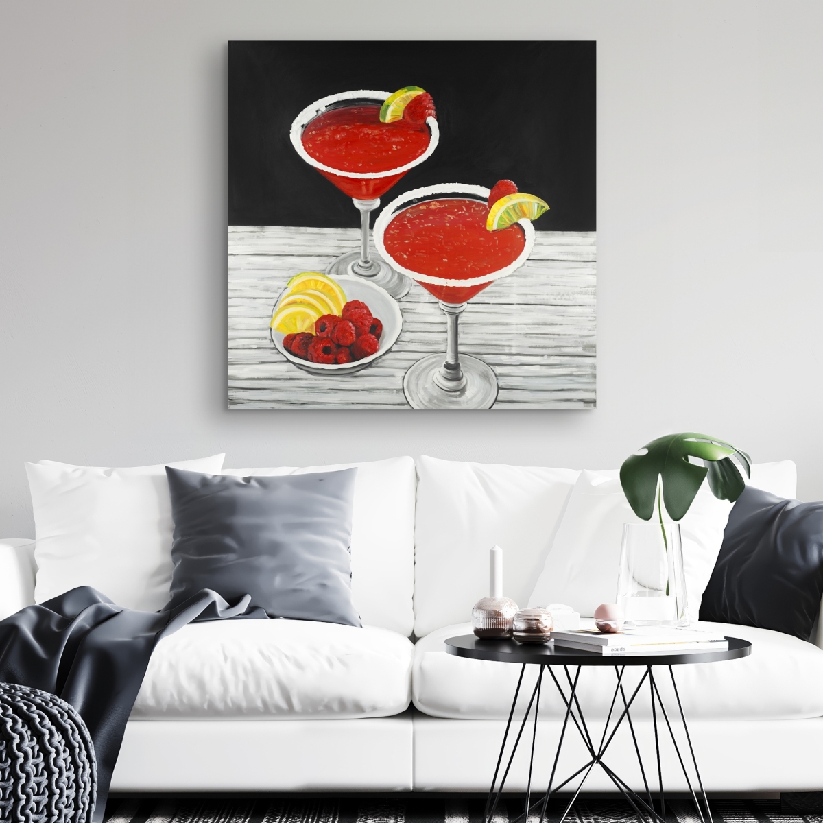 C1RC3232F7AAWT 32 x 32 in. Two Cosmopolitan Kitchen Object Canvas - Home Decor Art
