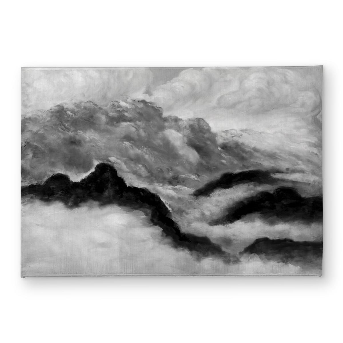 CODM1724B6XAAP 17 x 24 in. Gray Clouds Black & White Mountains Door Mat - Home Decor