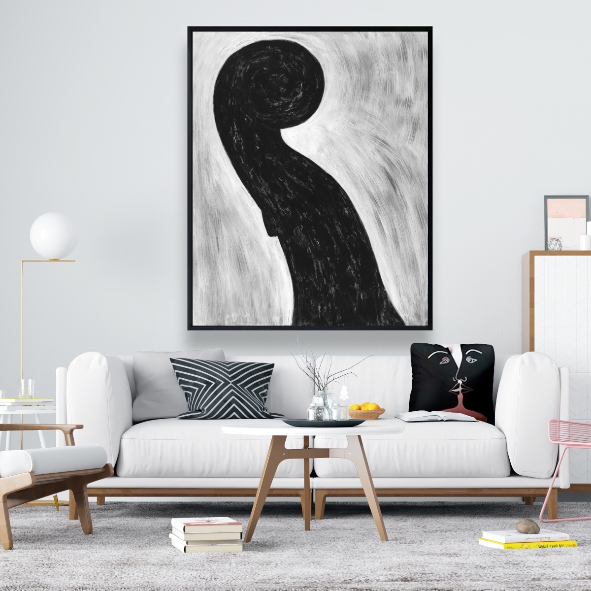 C1FC4860P4DBOB 48 x 60 in. Scroll Violin - Framed Canvas Musical Home Decor Art
