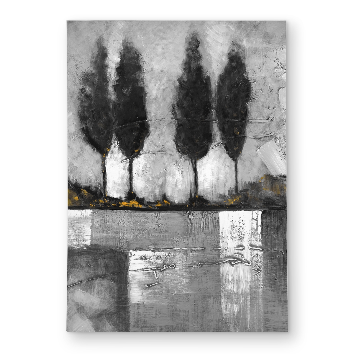 C1ROAR577H7YNO 5 x 7 ft. Grayscale Industrial Landscape Rug - Gray Office Outdoor Decor - Rectangle