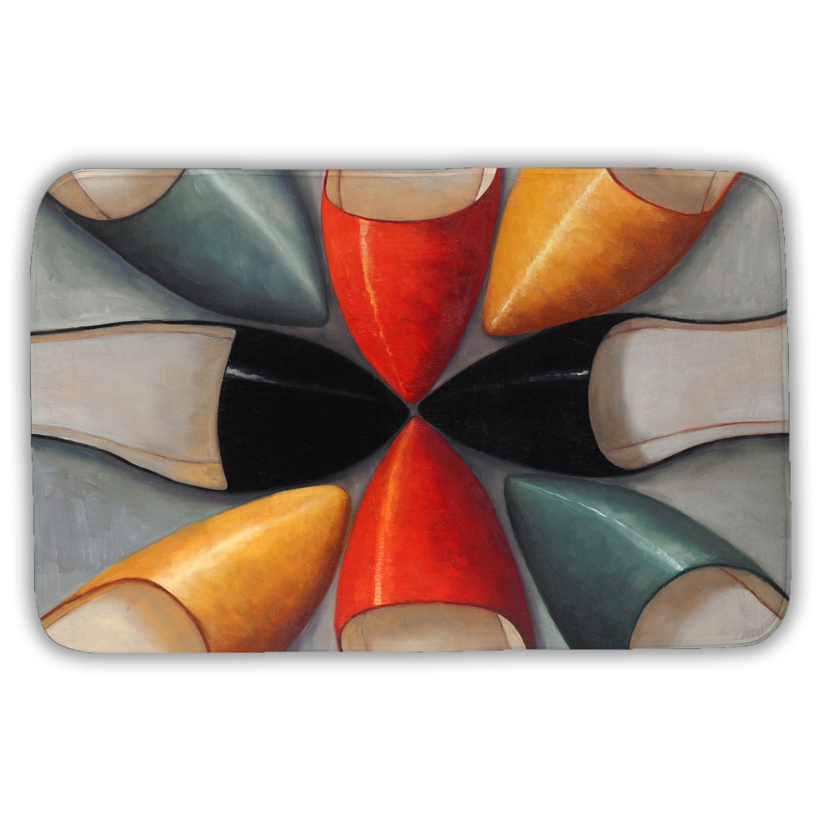C1BM2134Q6RSAI 21 x 34 in. Still Life Contemporary Bath Mat - Women Shoes Home Decor