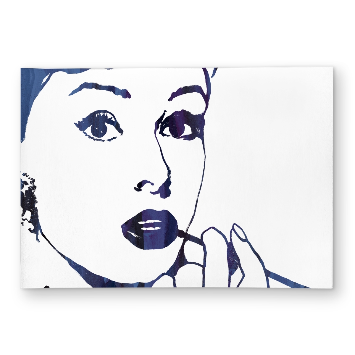 C1ROAR57C0V6WB 5 x 7 ft. Audrey Hepburn Cigarillo - Woman White Outdoor Area Rug - Rectangle