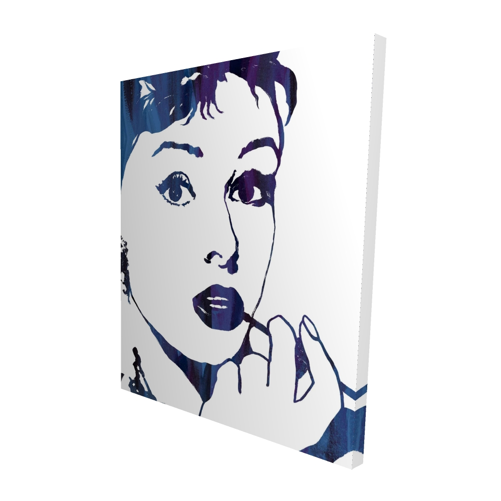 2080-6048-FI19-1 48 x 60 in. Audrey Hepburn Cigarillo Canvas - Bedroom Figurative Decor