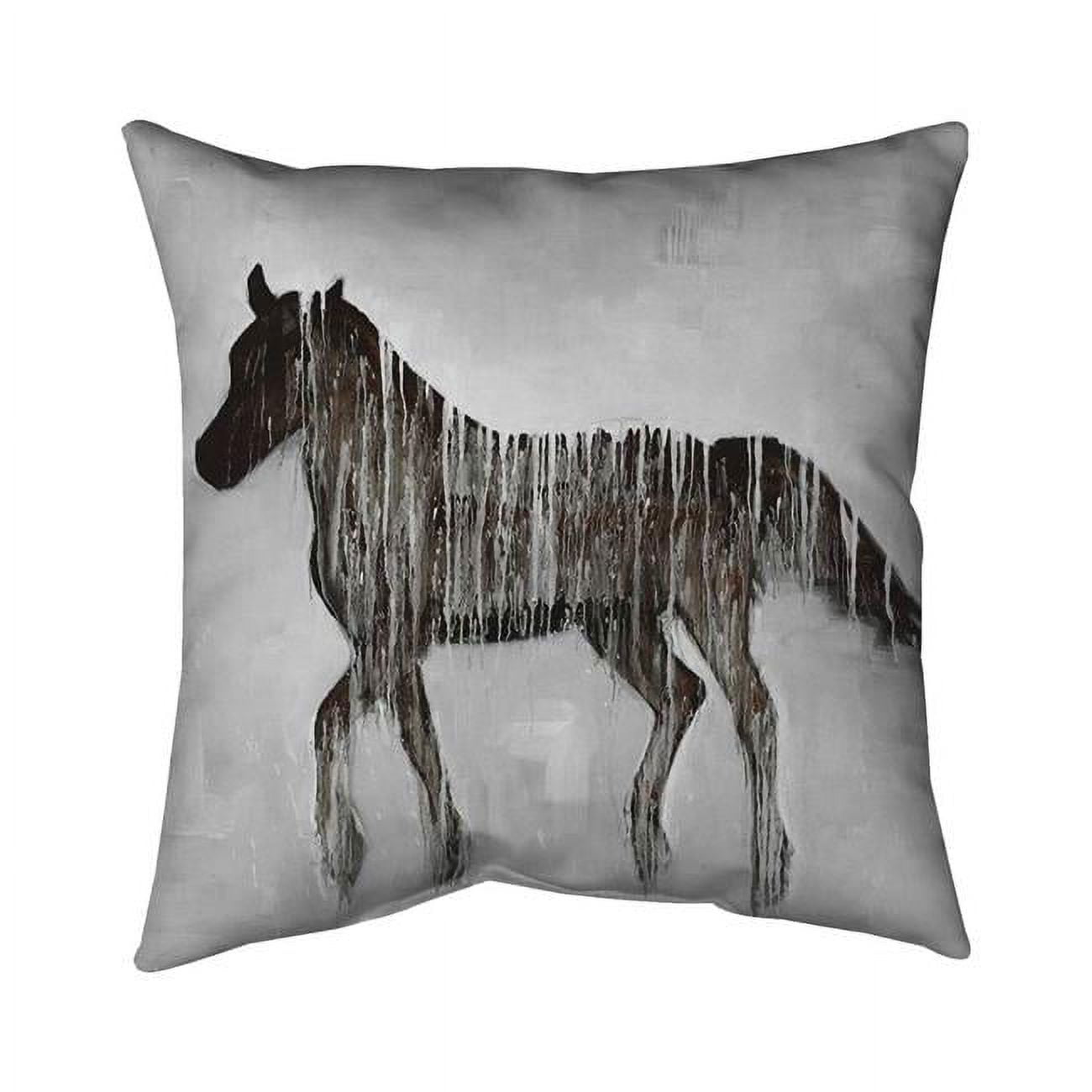 20 x 20 in. Gambading Abstract Horse-Double Sided Print Indoor Pillow