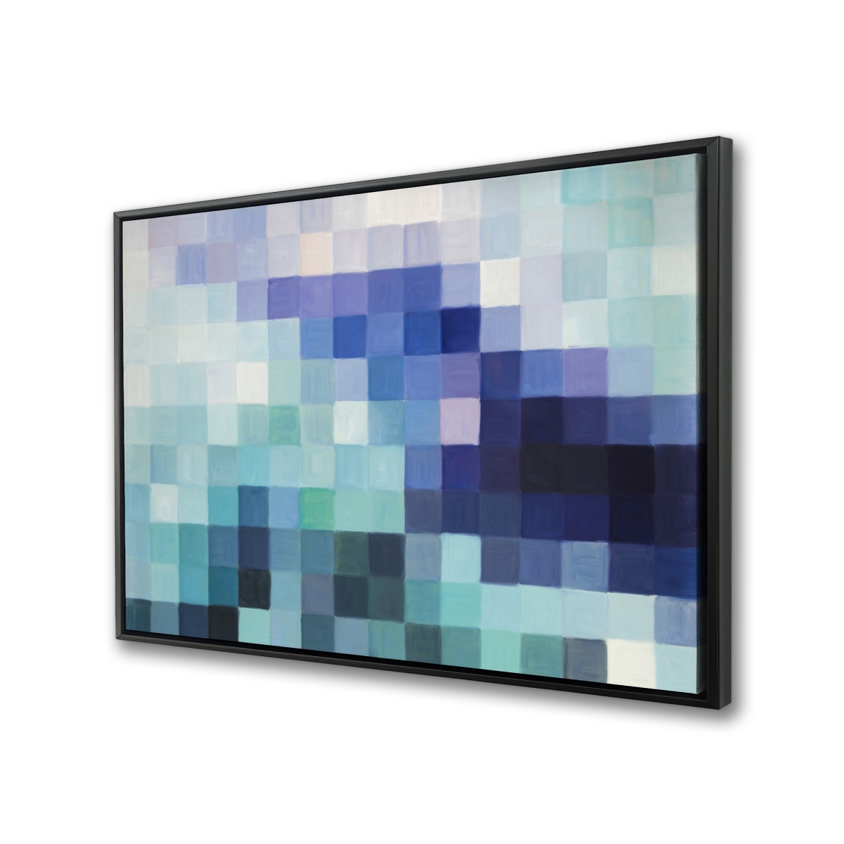 C1FC2436ADDI3I 24 x 36 in. Pixelized Landscape - Blue Bathroom Framed Canvas Decor