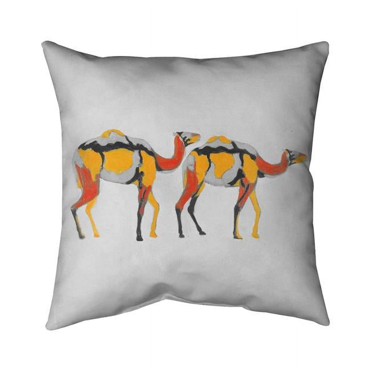 20 x 20 in. Abstract Dromedaries-Double Sided Print Indoor Pillow