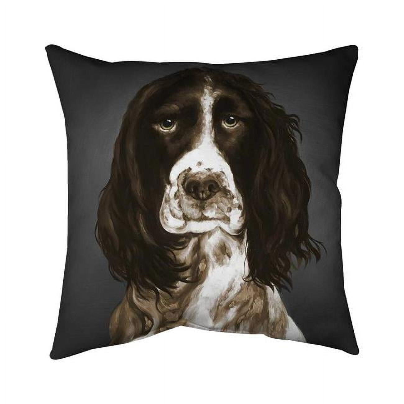 20 x 20 in. Brown English Springer Spaniel-Double Sided Print Indoor Pillow