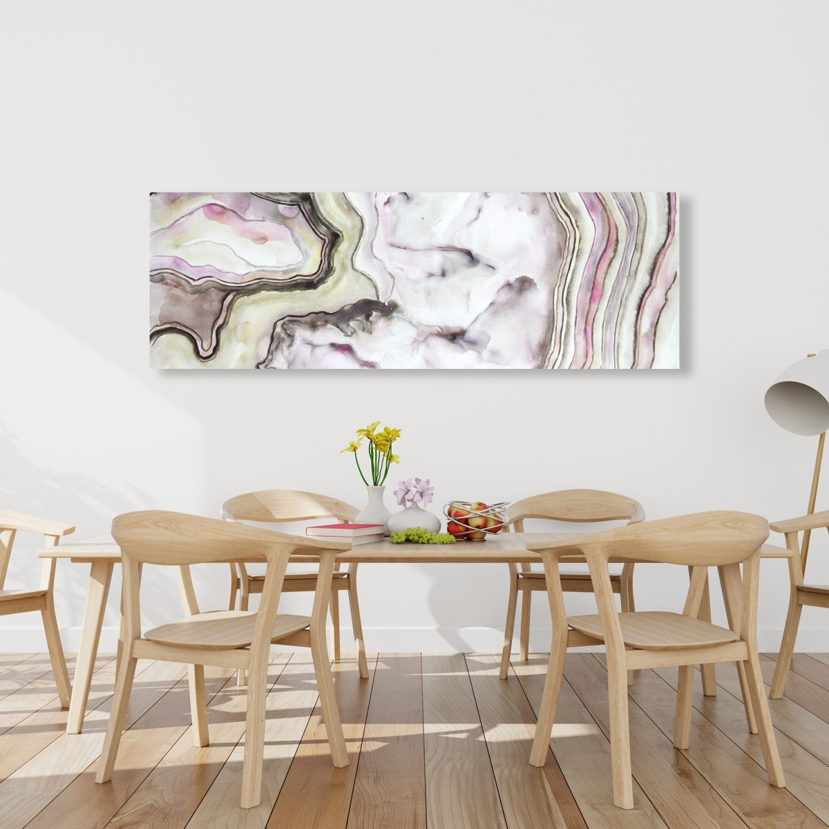 C1RC2060JOCIYY 20 x 60 in. Agate - Pattern Purple Canvas for Home Decor - Elegant Wall Art
