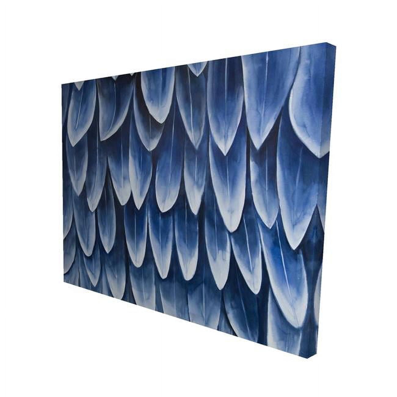 16 x 20 in. Plumage Blue-Print on Canvas