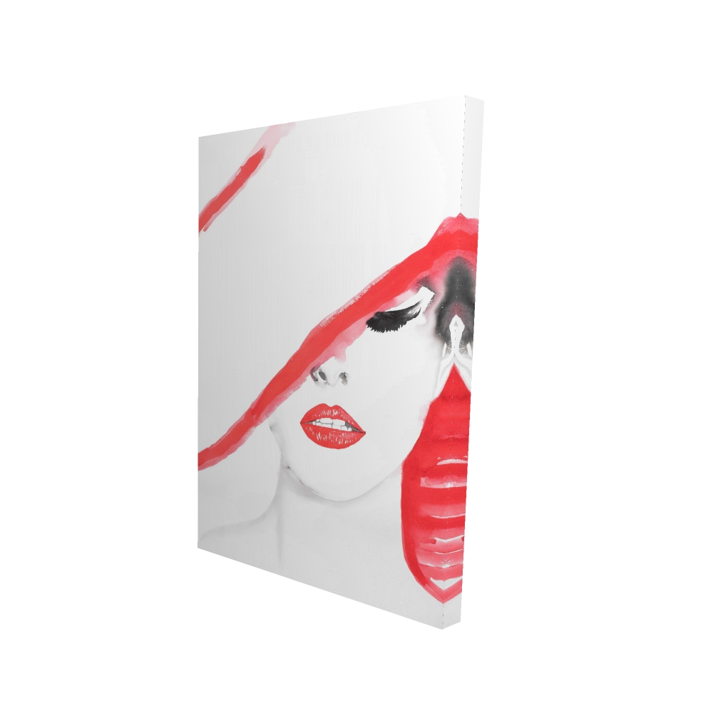 2080-3624-FI74 24 x 36 in. Woman with a Summer Hat - Figurative Canvas Art for Home Decor