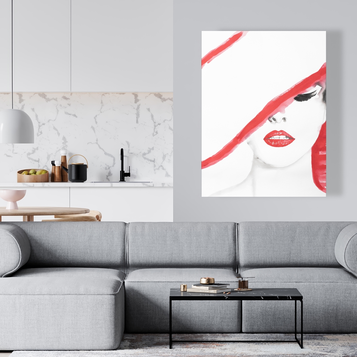 C1RC3648J5Z2W4 36 x 48 in. Woman with a Summer Hat - Fashion Canvas for Home Decor