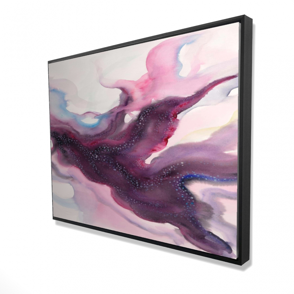 2081-3648-AB86 36 x 48 in. Milky Way - Pink Office Framed Canvas for Home Decor