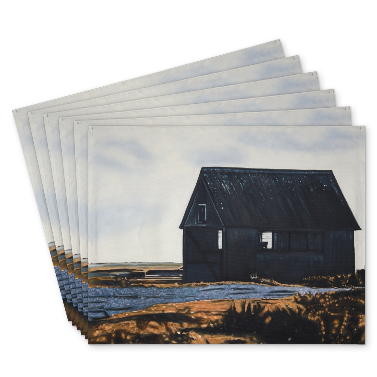 Picture of Begin Home Decor C6PP1418WP0JJ8 14 x 18 in. Abandoned Barn Polyester Placemat for Stylish Home Decor - Set of 6