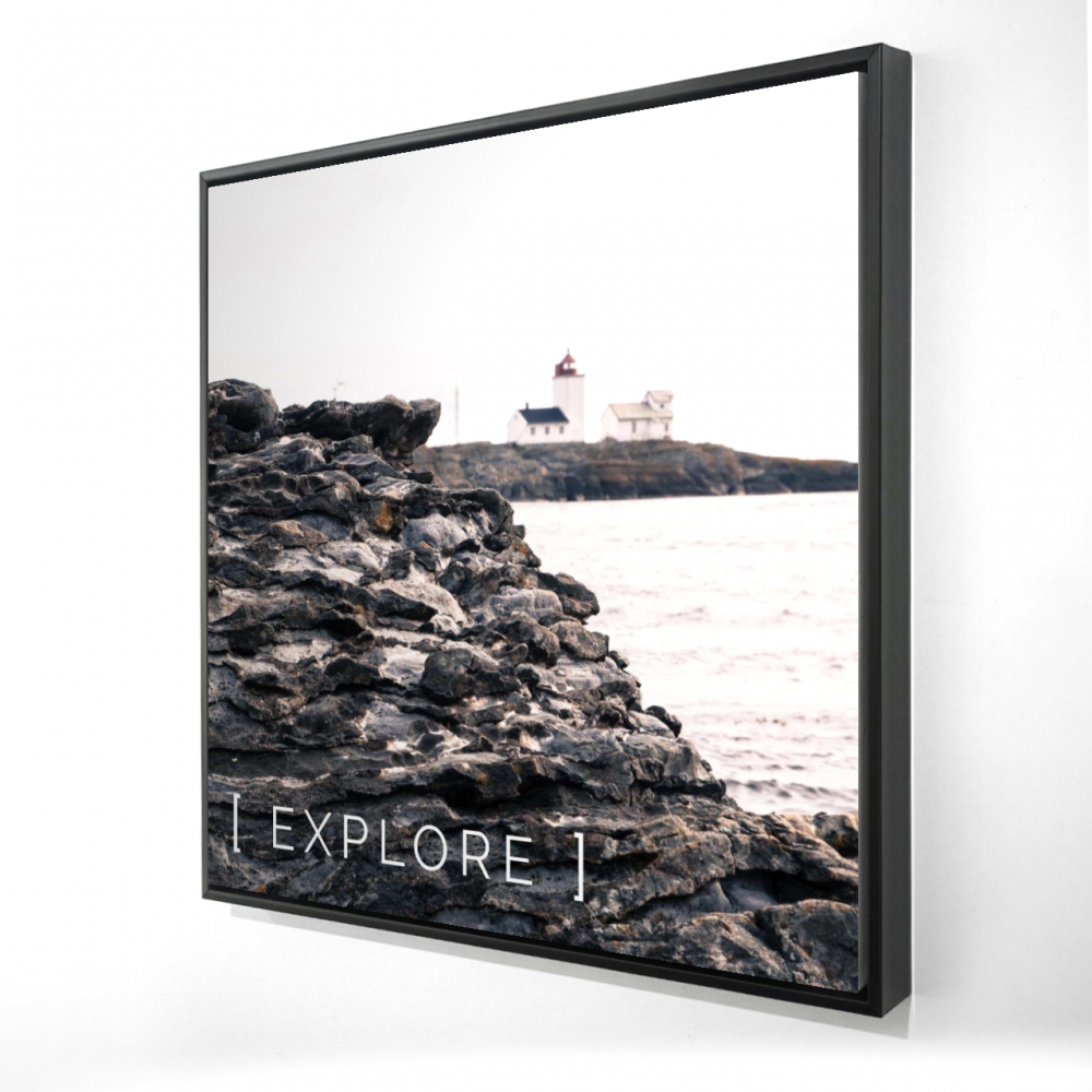 2081-3636-QU47 36 x 36 in. Explore Marine Beach Framed Canvas - Home Decor Art Piece