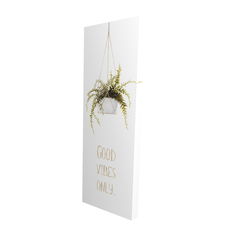 2080-6020-FL307-1 20 x 60 in. Good Vibes Only - Spiritual Floral Canvas for Home Decor