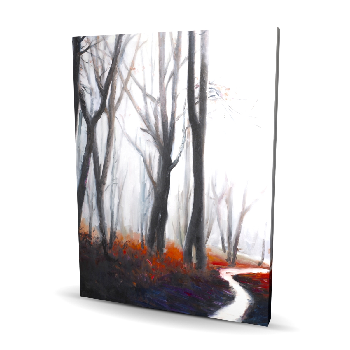 C1RC36481FO691 36 x 48 in. Mysterious Forest with Stream - Contemporary Trees Canvas Art