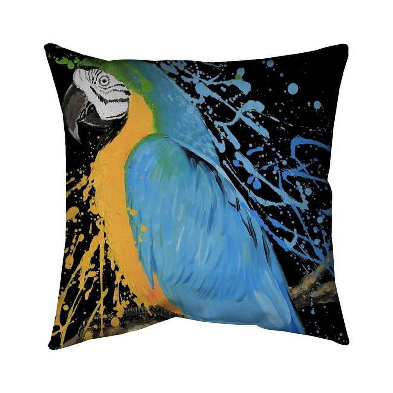 20 x 20 in. Blue Macaw Parrot-Double Sided Print Indoor Pillow