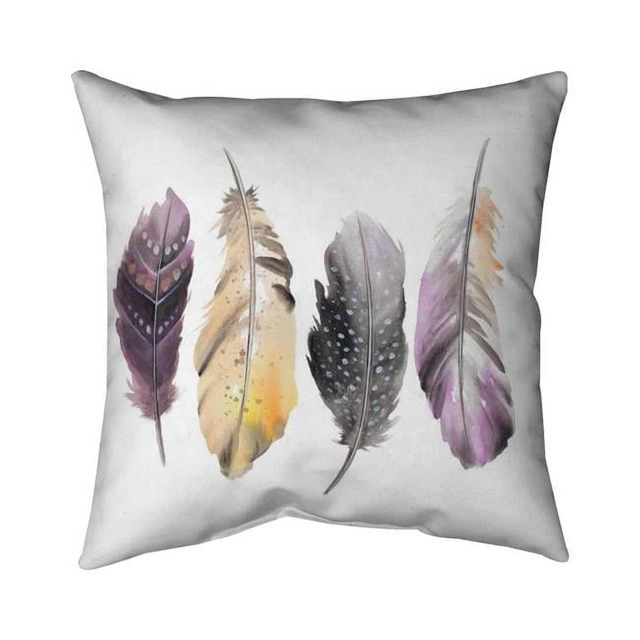 20 x 20 in. Bohemian Feather Set-Double Sided Print Indoor Pillow