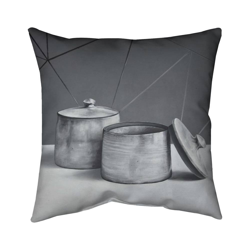 5542-2020-SL29 20 x 20 in. Old Pot with Lid - Kitchen Silver Outdoor Throw Pillow Decor
