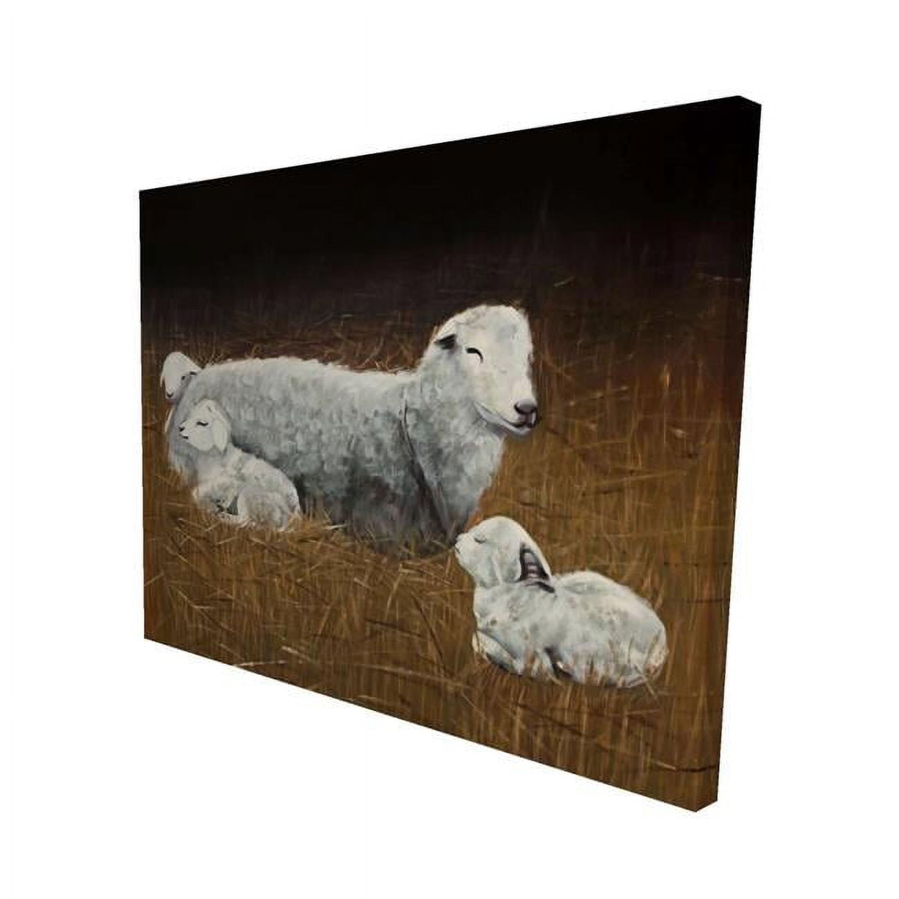 16 x 20 in. Sheep & Lambs-Print on Canvas