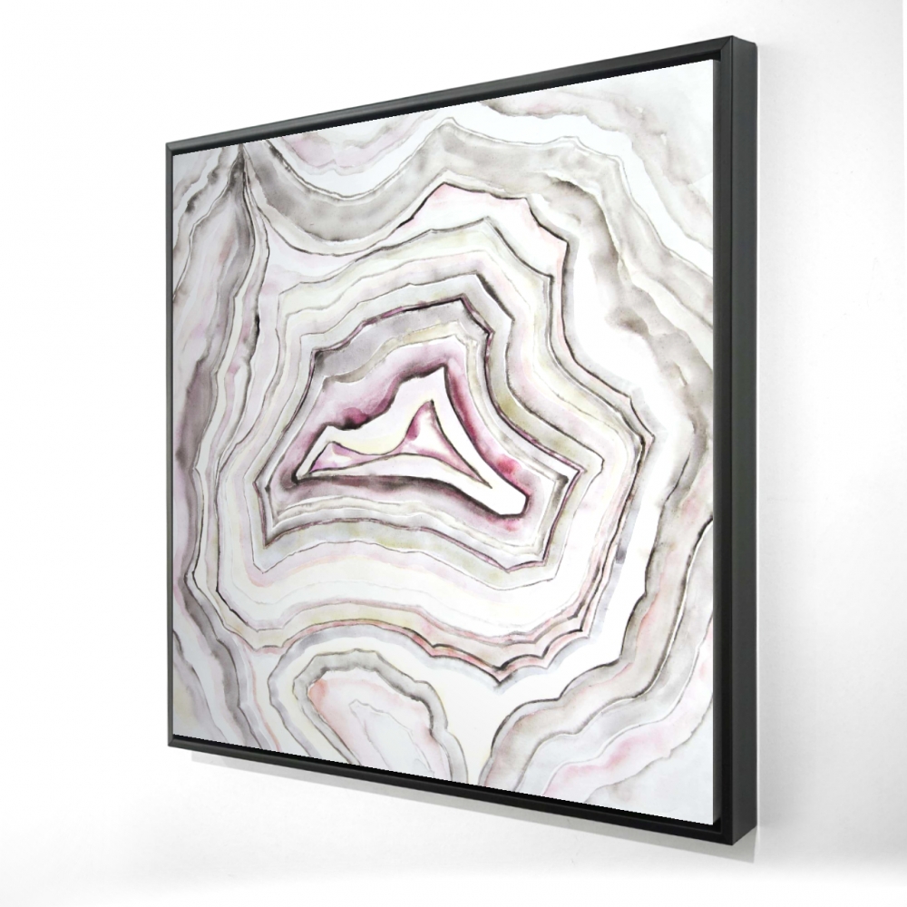 2081-3636-MN3 36 x 36 in. Geode - Beige Office Framed Canvas for Elegant Home Decor