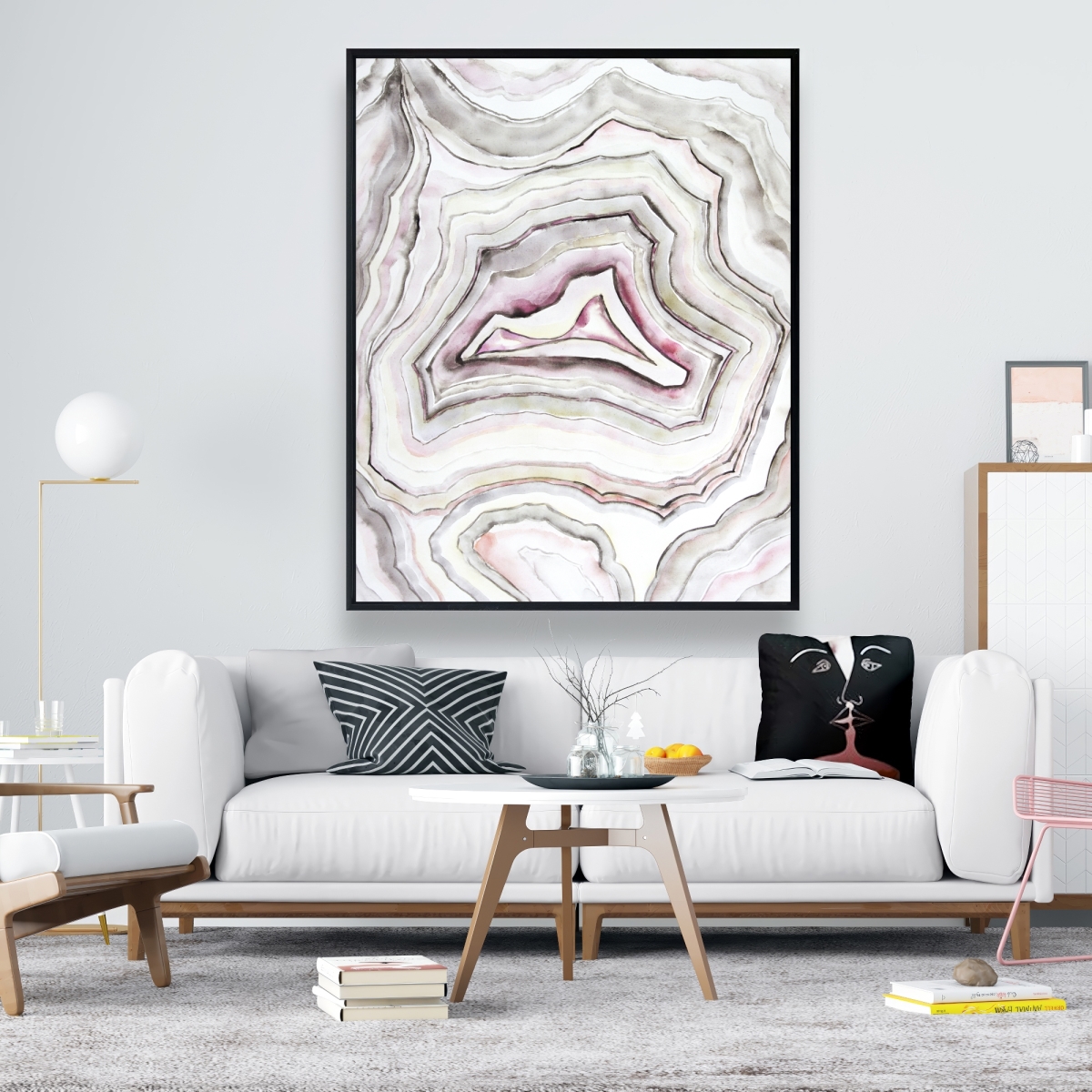 C1FC4860AGKAG3 48 x 60 in. Geode - Spiritual Kitchen Framed Canvas for Home Decor