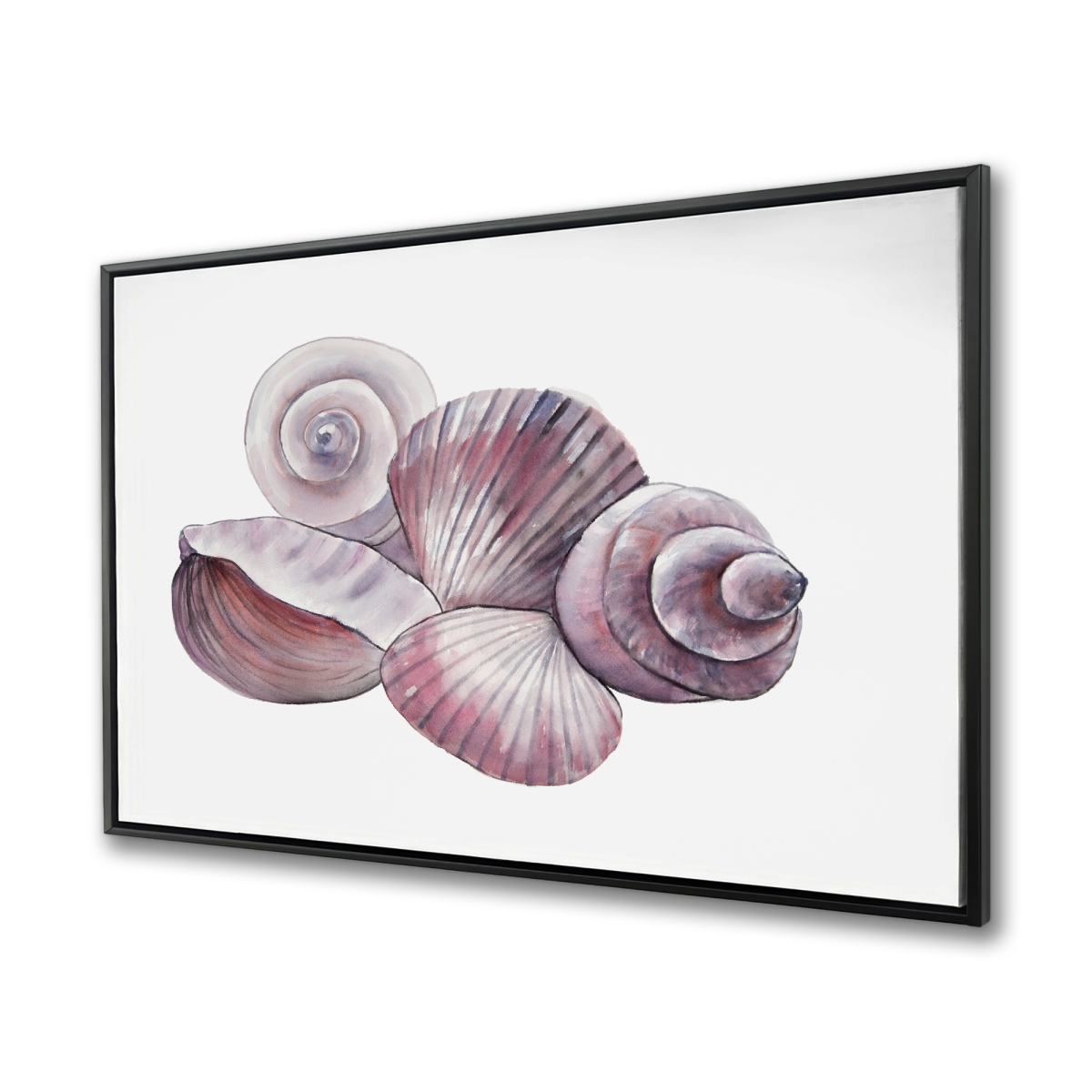 C1FC364809MWNE 36 x 48 in. Seaside Shells - Bathroom Marine Framed Canvas Home Decor