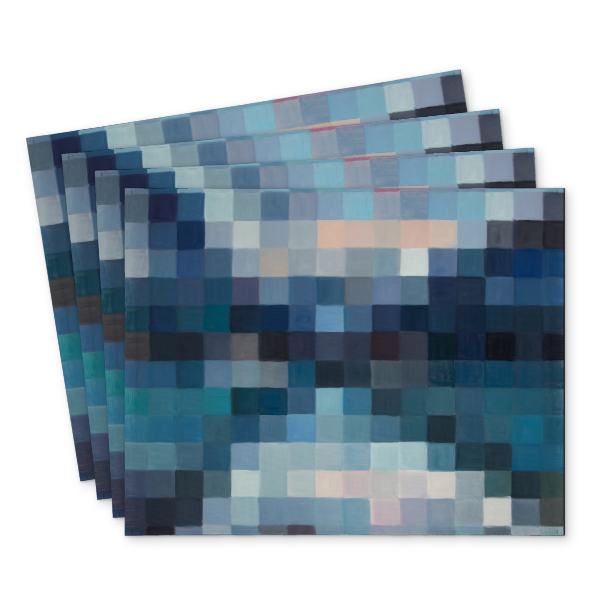 Picture of Begin Home Decor C4PP14184IYQ5S 14 x 18 in. Pixelated Mountainous Landscape Polyester Placemat - Home Decor - Set of 4