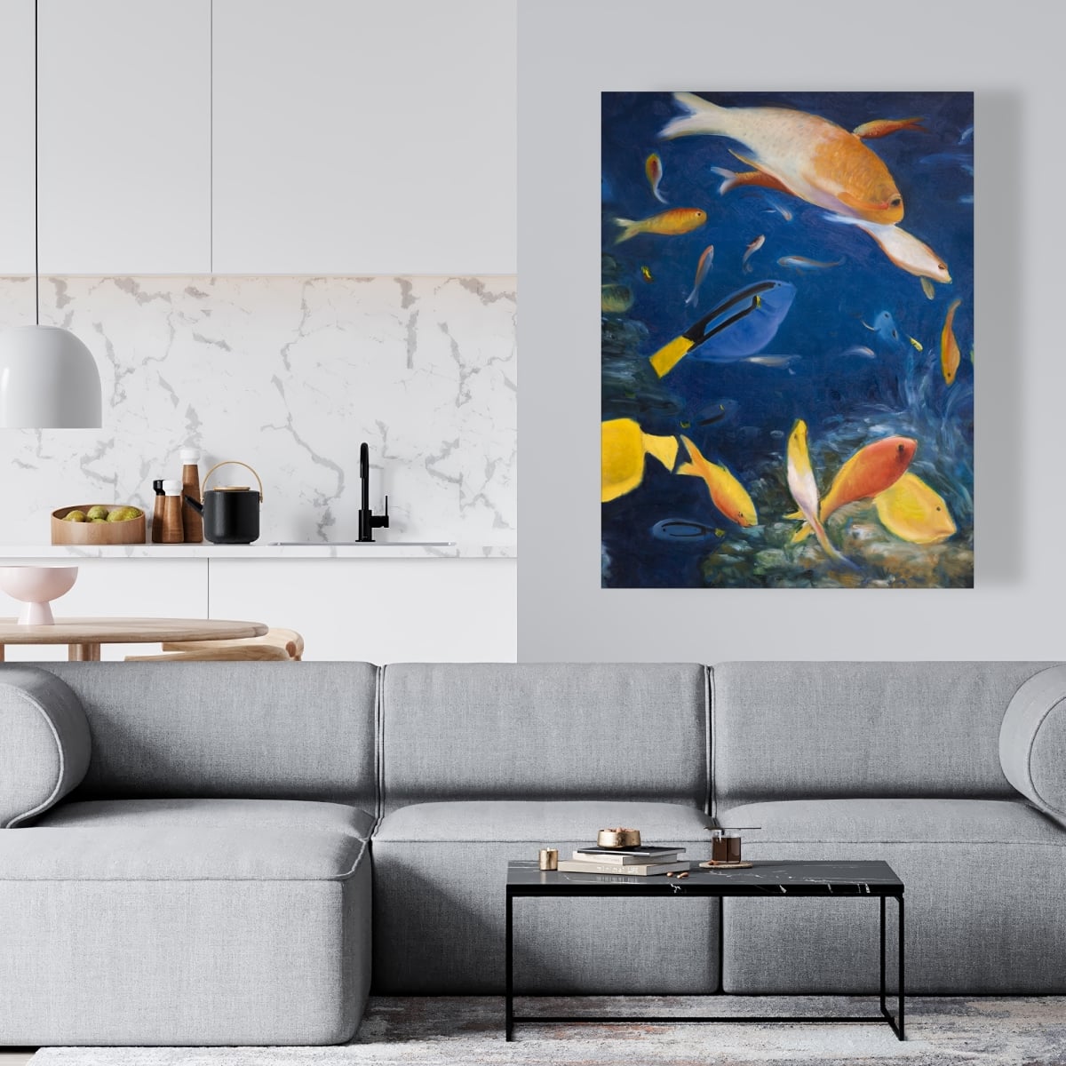 C1RC3648P88FVP 36 x 48 in. Colorful Fish Under the Sea - Canvas Art for Home Decor