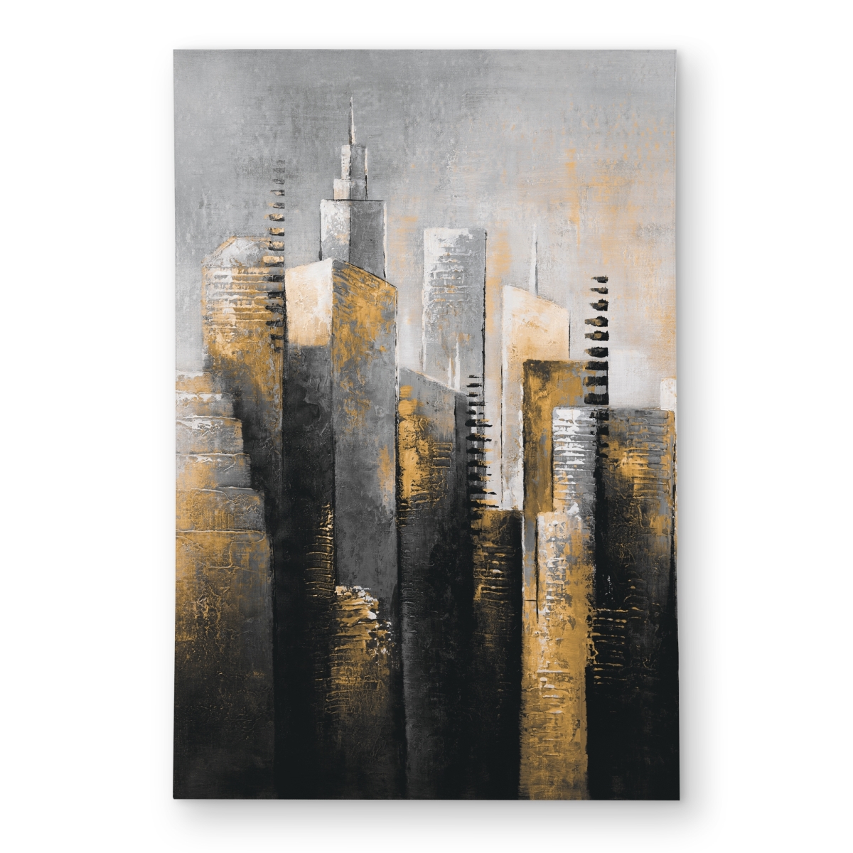 C1ROAR23EPD4KH 2 x 3 ft. Abstract Gold Skyscraper Rug - Office Building Outdoor Decor - Rectangle