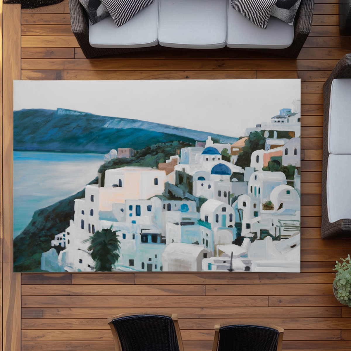 C1ROAR576FV2FY 5 x 7 ft. Travel in Greece - Hyperrealist Outdoor Area Rug for Decor - Rectangle