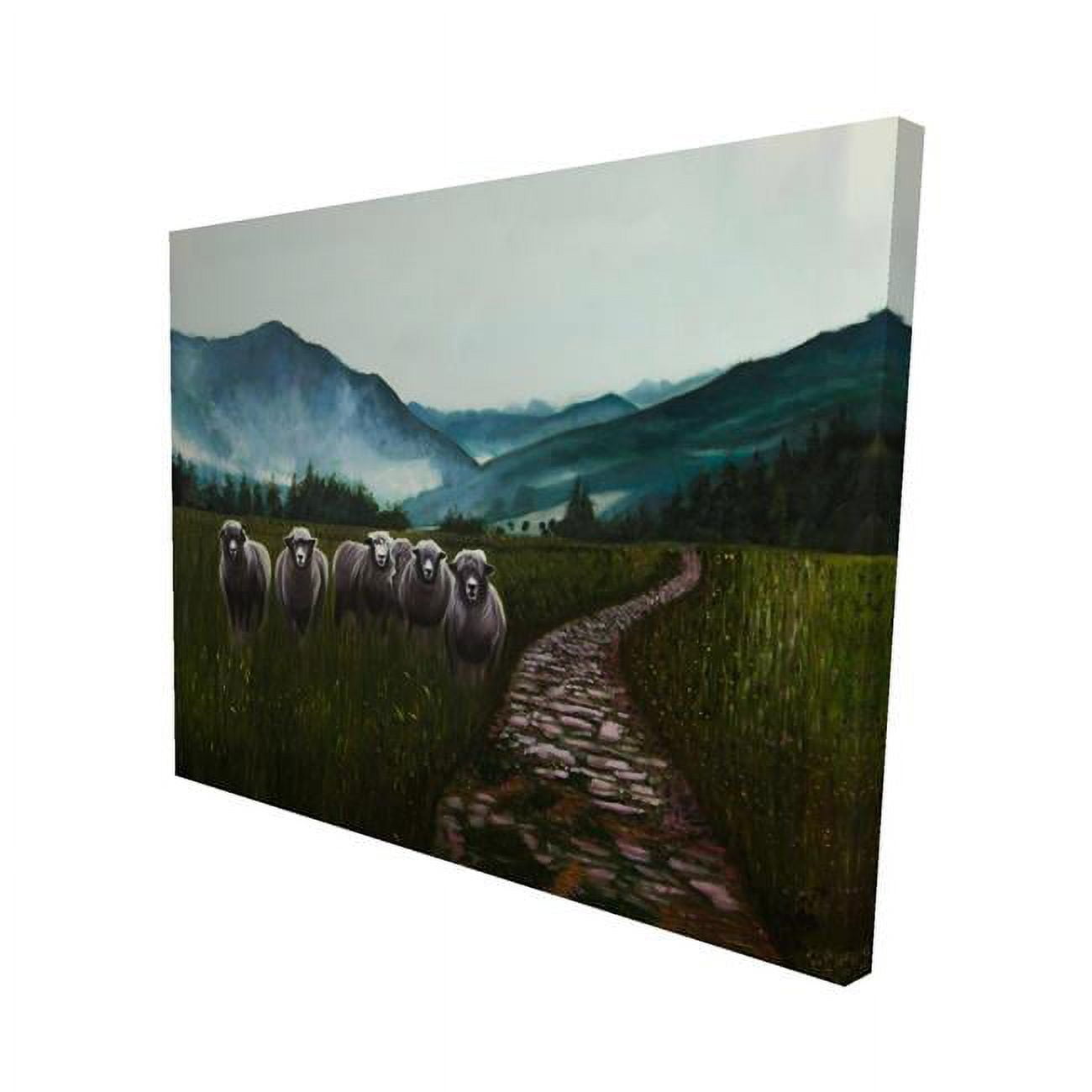 16 x 20 in. Sheep in the Countryside-Print on Canvas