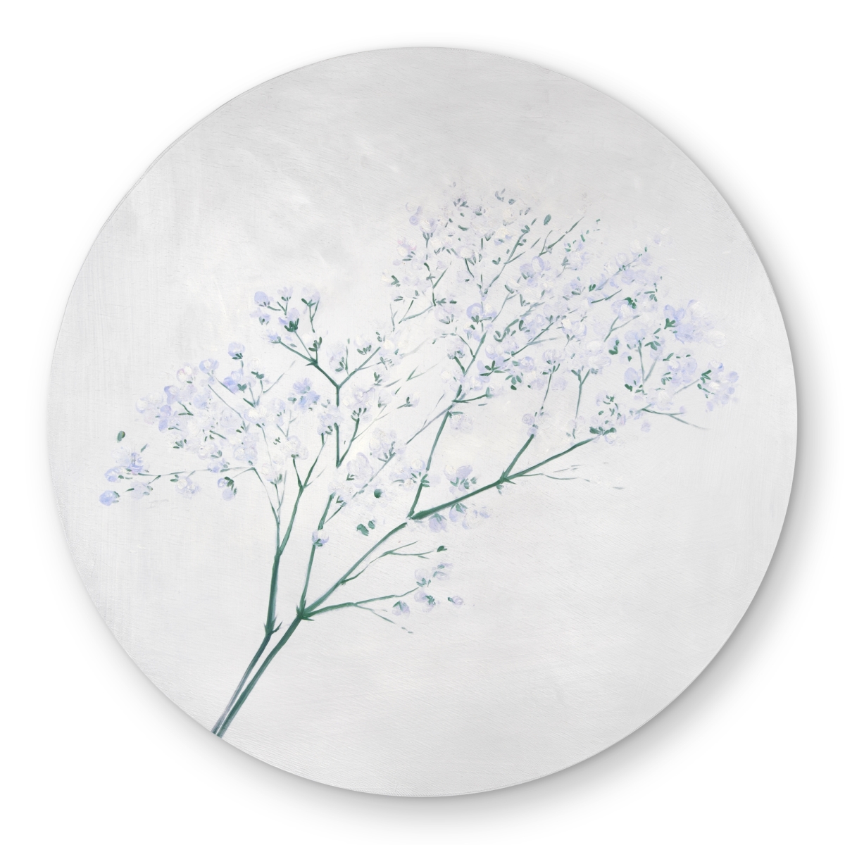 C1COAR554KHSNJ 5 x 5 ft. Bouquet of Flowers Babies Breath - Gray Round Outdoor Rug