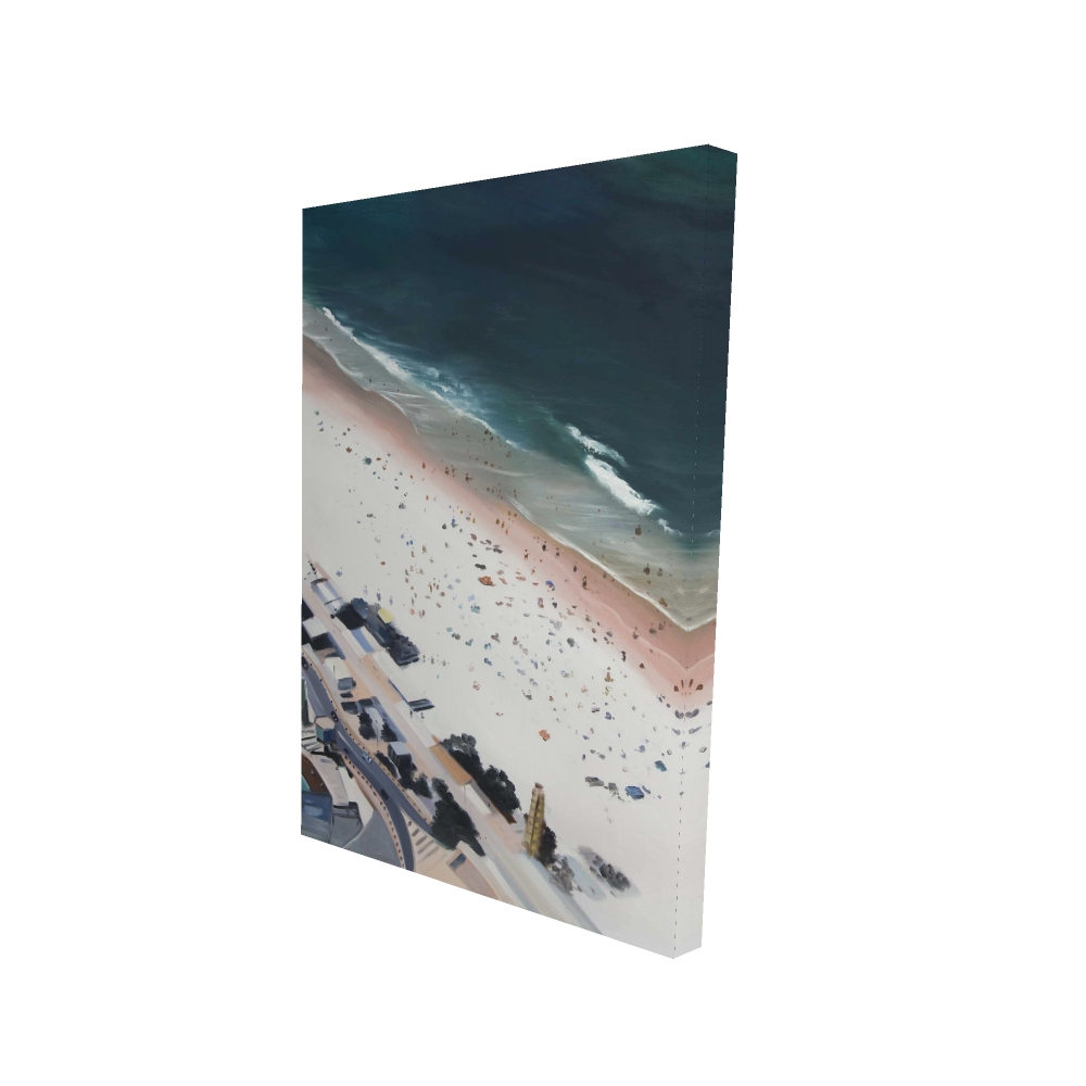2080-3624-CO126 24 x 36 in. Hot Day At the Beach - Blue Coastal Canvas for Home Decor