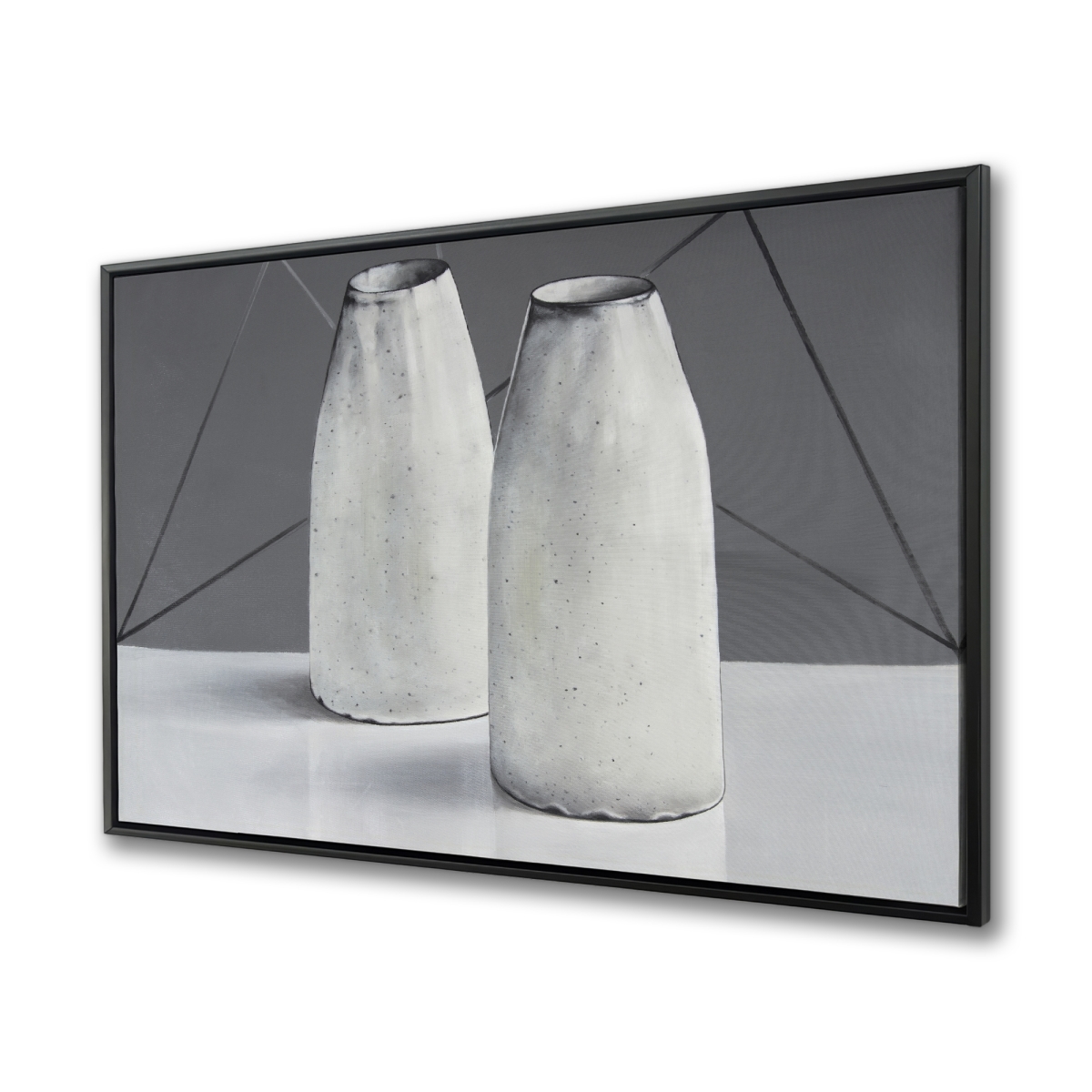 C1FC3648KGVQS9 36 x 48 in. Vases - Silver Kitchen Framed Canvas for Home Decor